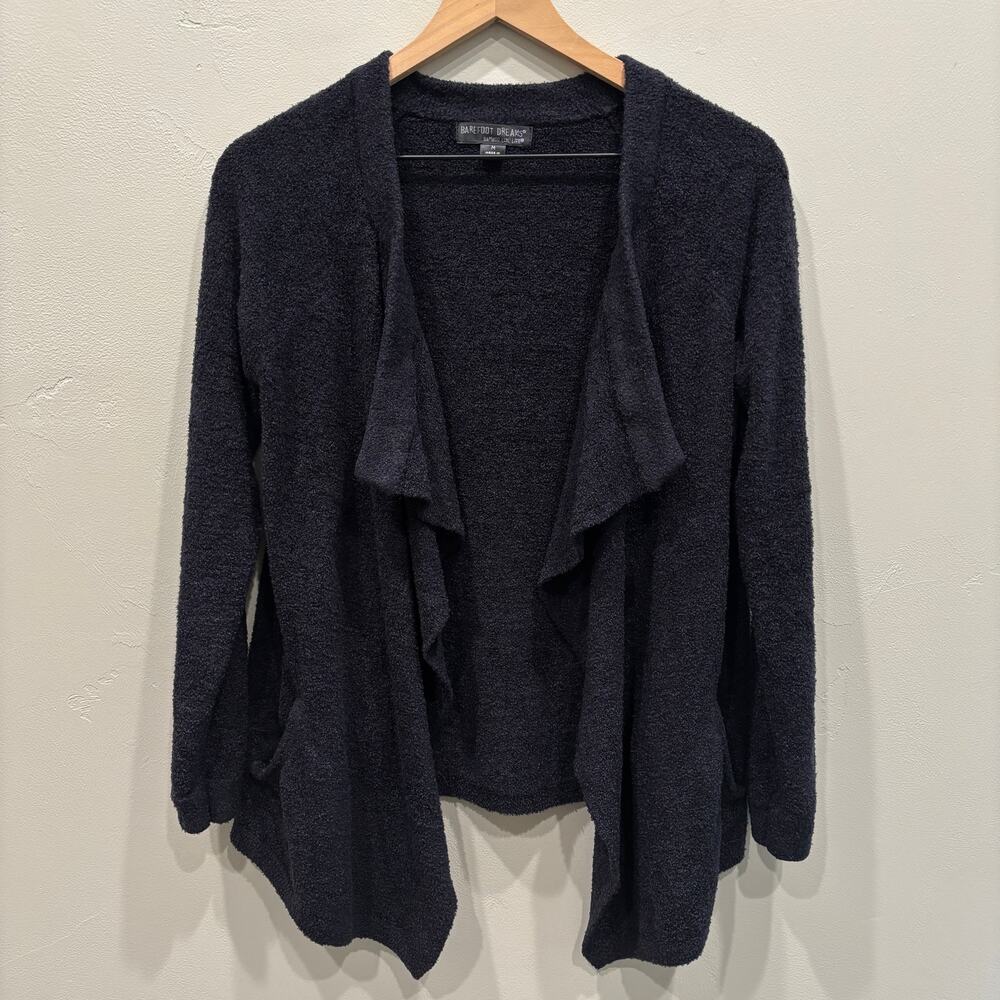 Barefoot Dreams Bamboo Chic Lite Knit One Mile Cardigan Black - Size: Medium